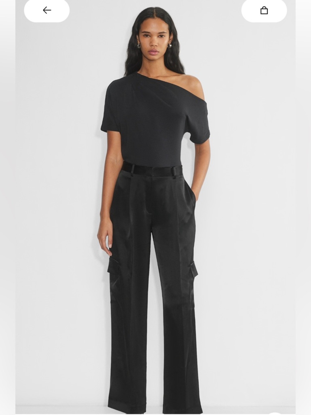 ARITZIA SCRIPT TOP BLACK